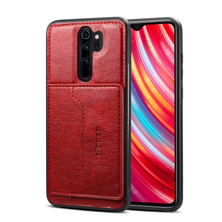 Dibase For Xiaomi Redmi Note 8 Pro TPU + PC + PU Crazy Horse Texture Protective Case, with Holder & Card Slots
