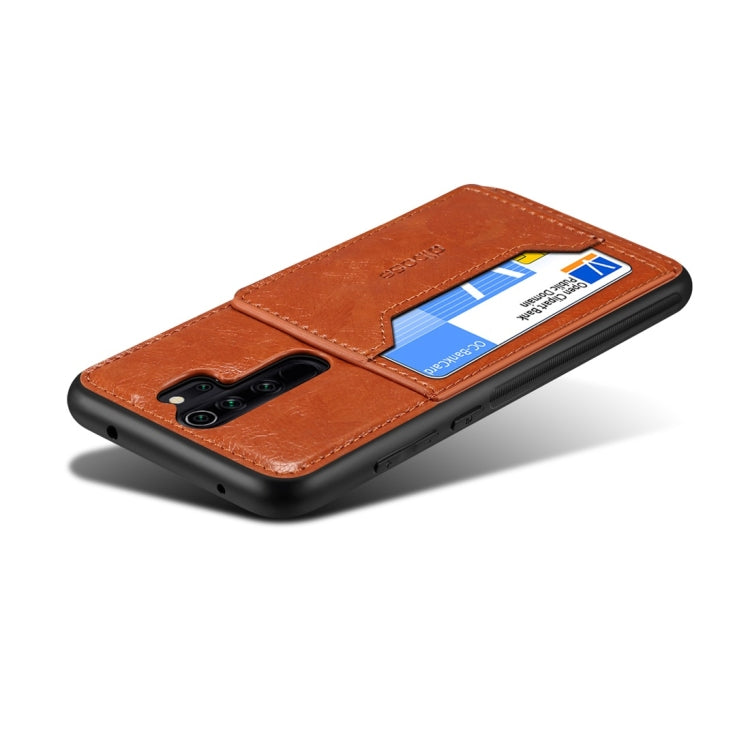 Dibase For Xiaomi Redmi Note 8 Pro TPU + PC + PU Crazy Horse Texture Protective Case, with Holder & Card Slots