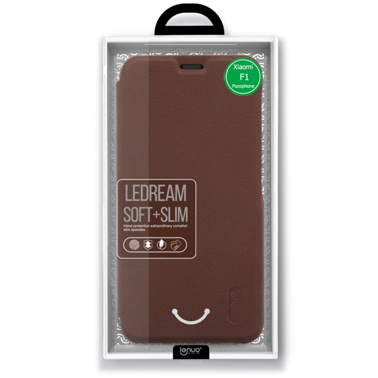 lenuo Ledream Series Litchi Texture Horizontal Flip PU Leather Case for Xiaomi Pocophone F1, with Card Slot