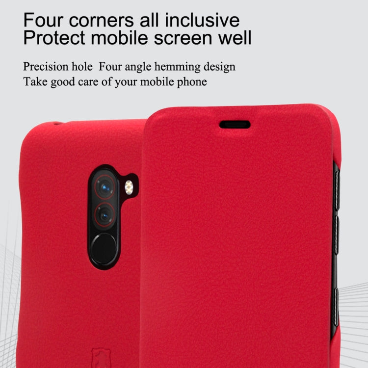 lenuo Ledream Series Litchi Texture Horizontal Flip PU Leather Case for Xiaomi Pocophone F1, with Card Slot