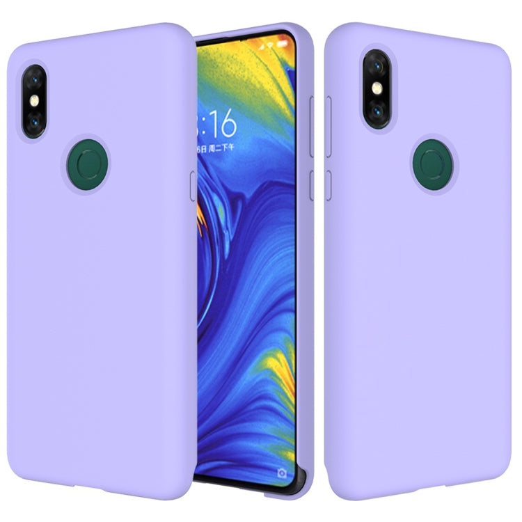 Solid Color Liquid Silicone Dropproof Protective Case for Xiaomi Mi Mix 3