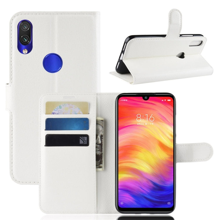Litchi Texture Horizontal Flip Leather Case for Xiaomi Redmi Note 7, with Wallet & Holder & Card Slots