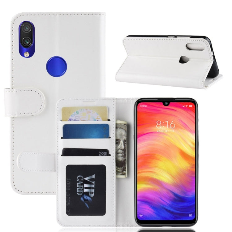 R64 Texture Single Fold Horizontal Flip Leather Case for Xiaomi Redmi Note 7, with Holder & Wallet & Card Slots & Photo Frame
