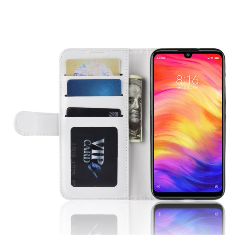 R64 Texture Single Fold Horizontal Flip Leather Case for Xiaomi Redmi Note 7, with Holder & Wallet & Card Slots & Photo Frame