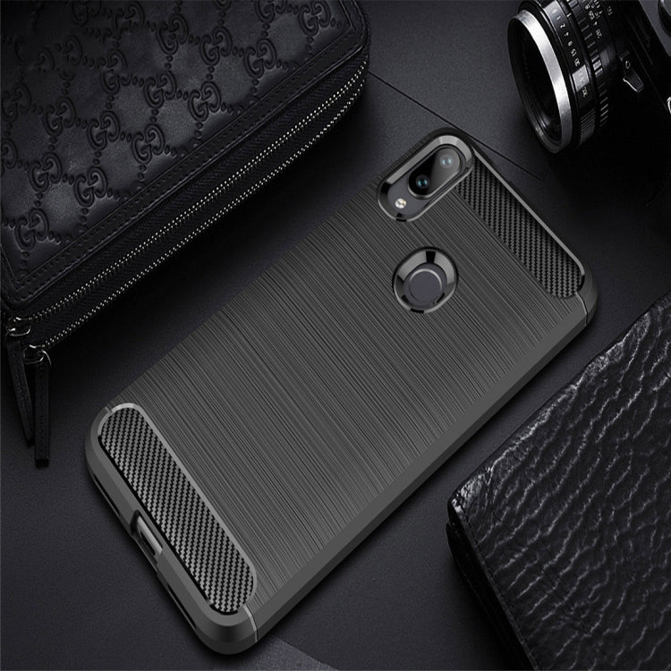 Brushed Texture Carbon Fiber TPU Case for Xiaomi Mi Play