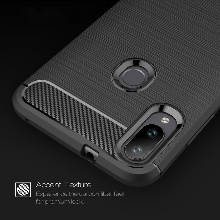 Brushed Texture Carbon Fiber TPU Case for Xiaomi Mi Play