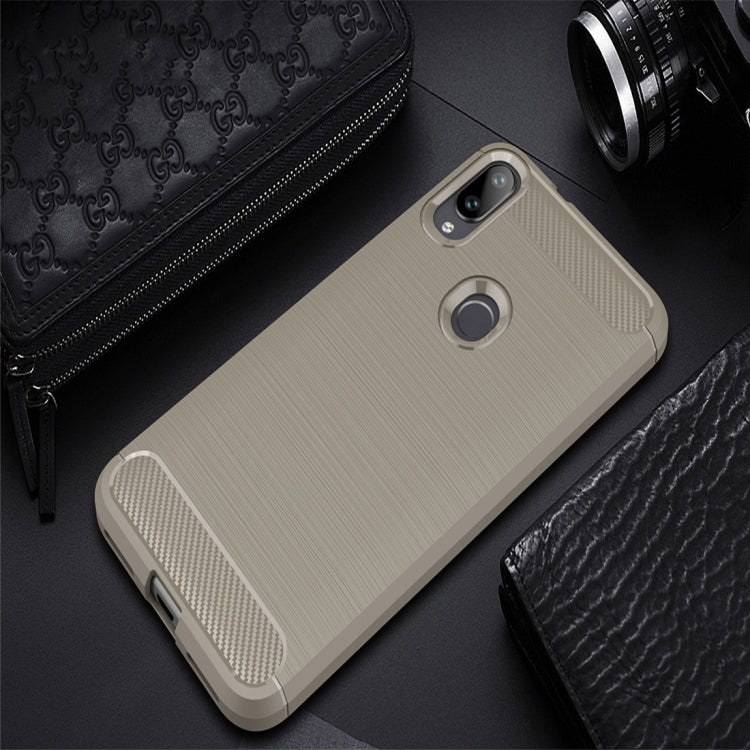 Brushed Texture Carbon Fiber TPU Case for Xiaomi Mi Play