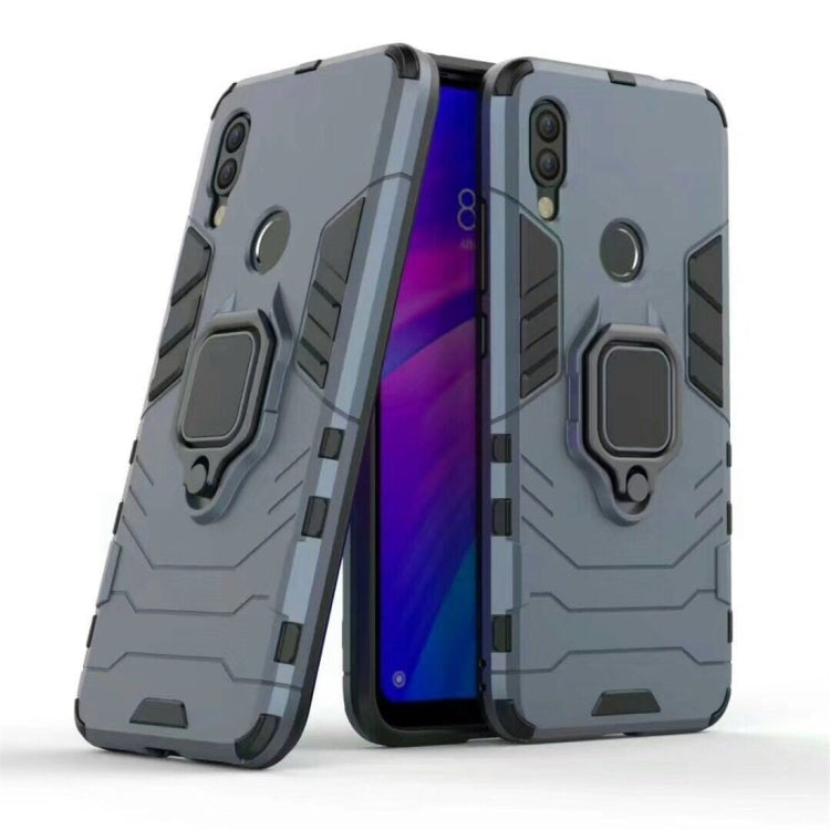 PC + TPU Shockproof Protective Case for Xiaomi Redmi 7, with Magnetic Ring Holder