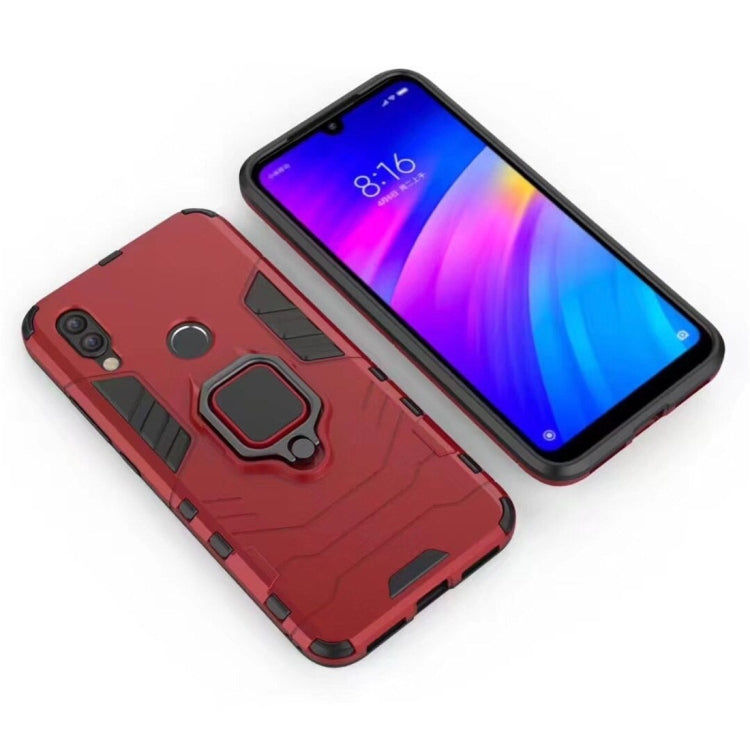 PC + TPU Shockproof Protective Case for Xiaomi Redmi 7, with Magnetic Ring Holder