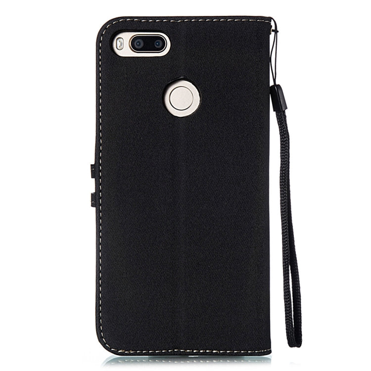 Splicing Embossed Male Style Horizontal Flip Leather Case for Xiaomi Mi 5X / A1, with Holder & Card Slots & Wallet & Lanyard