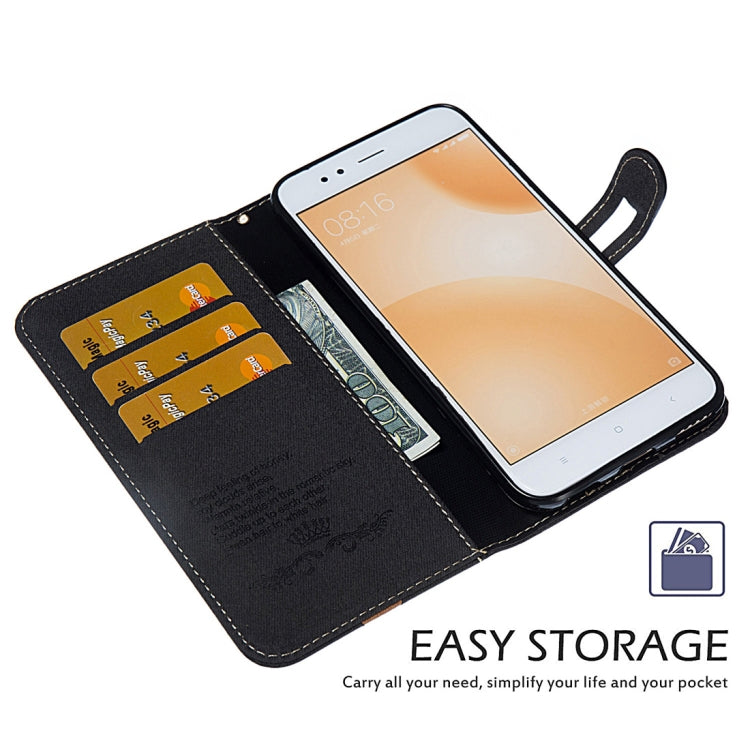 Splicing Embossed Male Style Horizontal Flip Leather Case for Xiaomi Mi 5X / A1, with Holder & Card Slots & Wallet & Lanyard