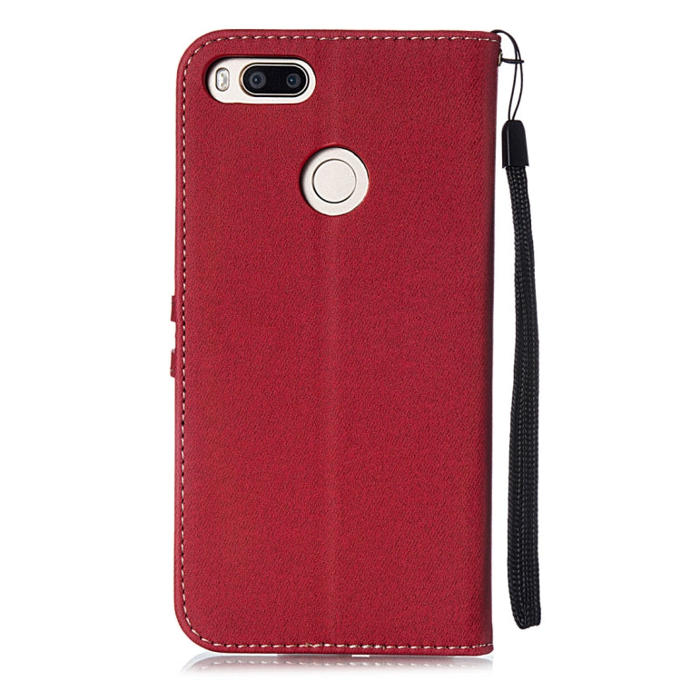 Splicing Embossed Male Style Horizontal Flip Leather Case for Xiaomi Mi 5X / A1, with Holder & Card Slots & Wallet & Lanyard