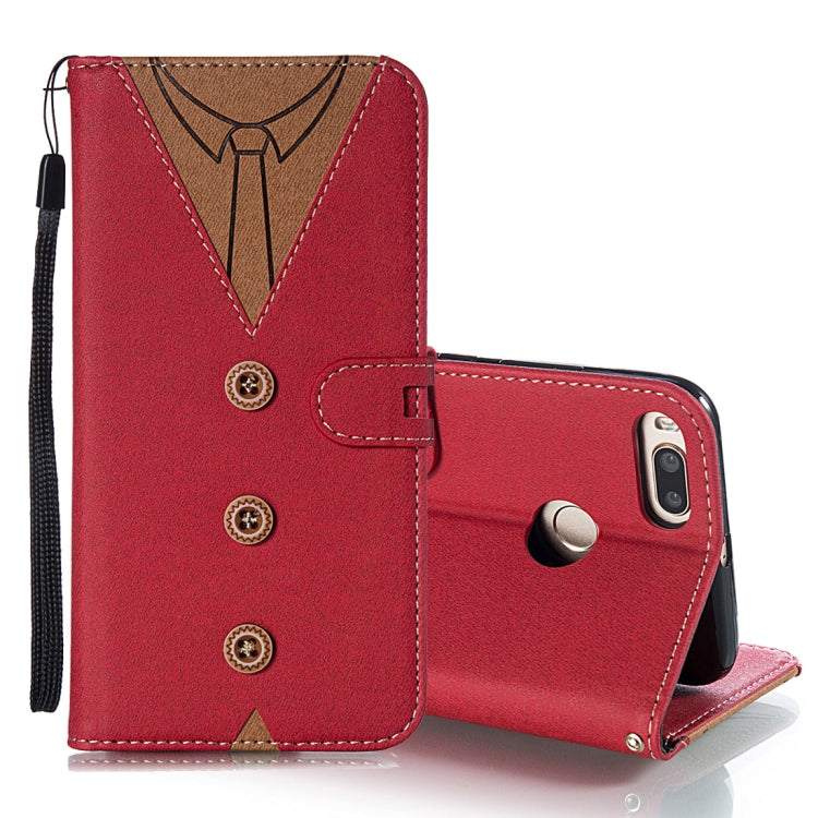 Splicing Embossed Male Style Horizontal Flip Leather Case for Xiaomi Mi 5X / A1, with Holder & Card Slots & Wallet & Lanyard
