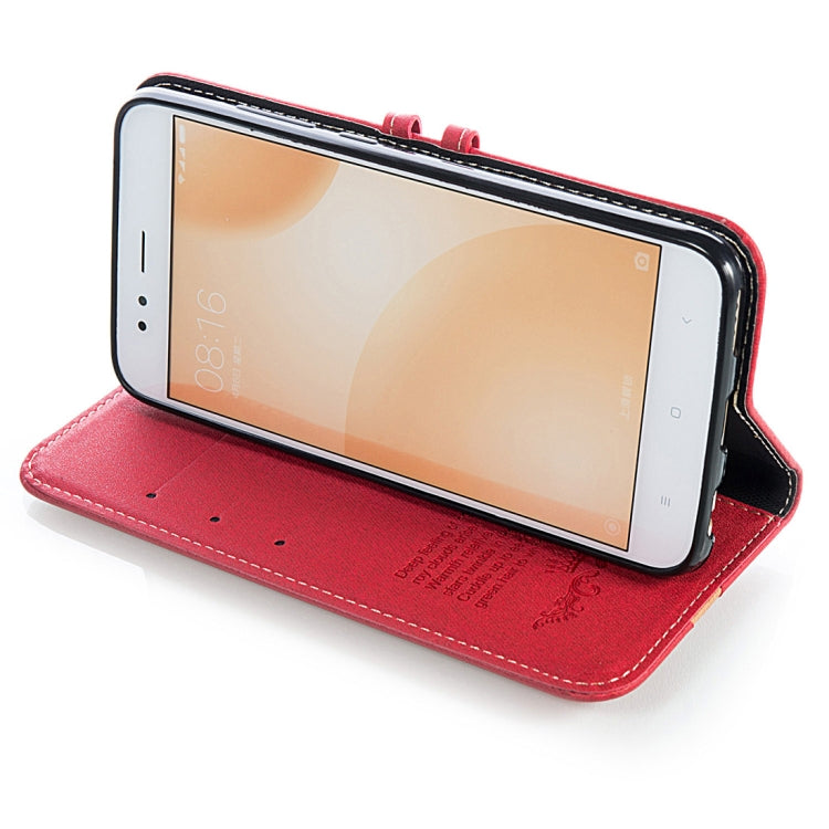 Splicing Embossed Male Style Horizontal Flip Leather Case for Xiaomi Mi 5X / A1, with Holder & Card Slots & Wallet & Lanyard