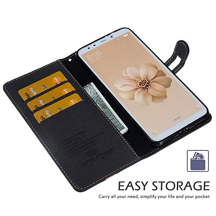 Splicing Embossed Male Style Horizontal Flip Leather Case for Xiaomi Mi 6X / A2, with Holder & Card Slots & Wallet & Lanyard