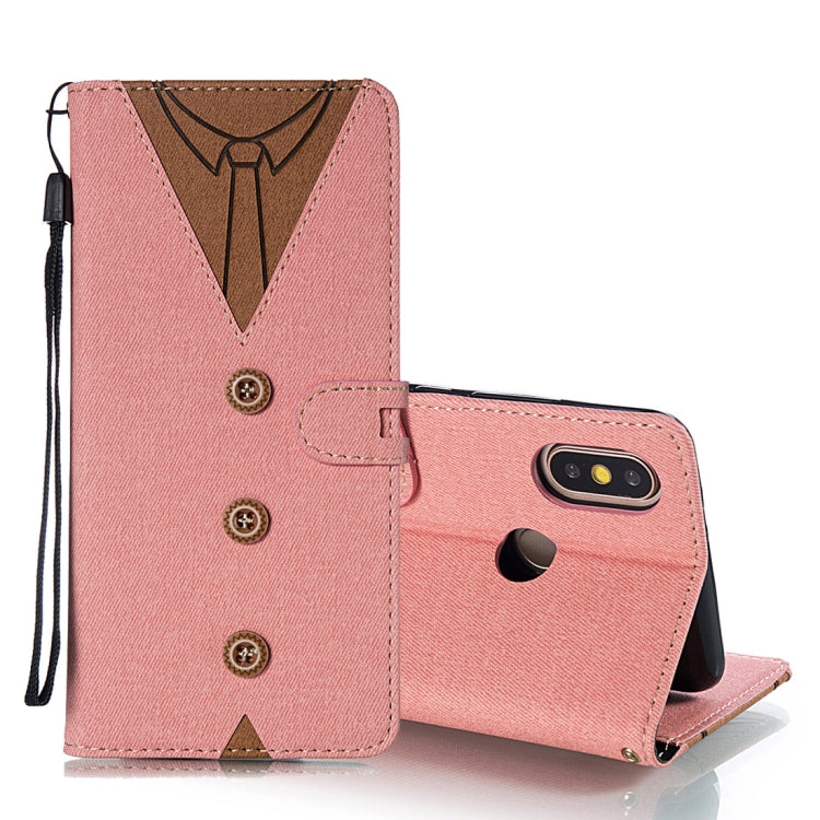 Splicing Embossed Male Style Horizontal Flip Leather Case for Xiaomi Mi 6X / A2, with Holder & Card Slots & Wallet & Lanyard