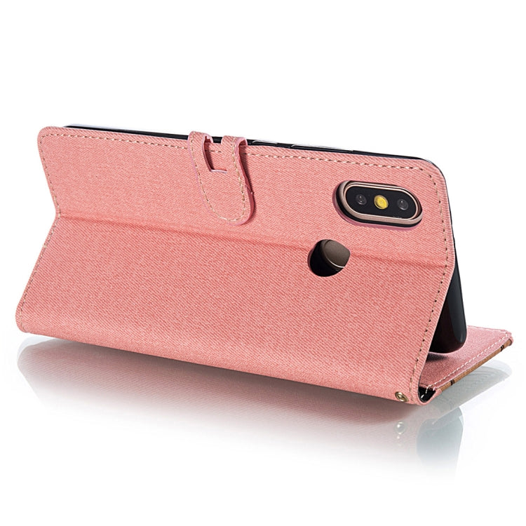 Splicing Embossed Male Style Horizontal Flip Leather Case for Xiaomi Mi 6X / A2, with Holder & Card Slots & Wallet & Lanyard