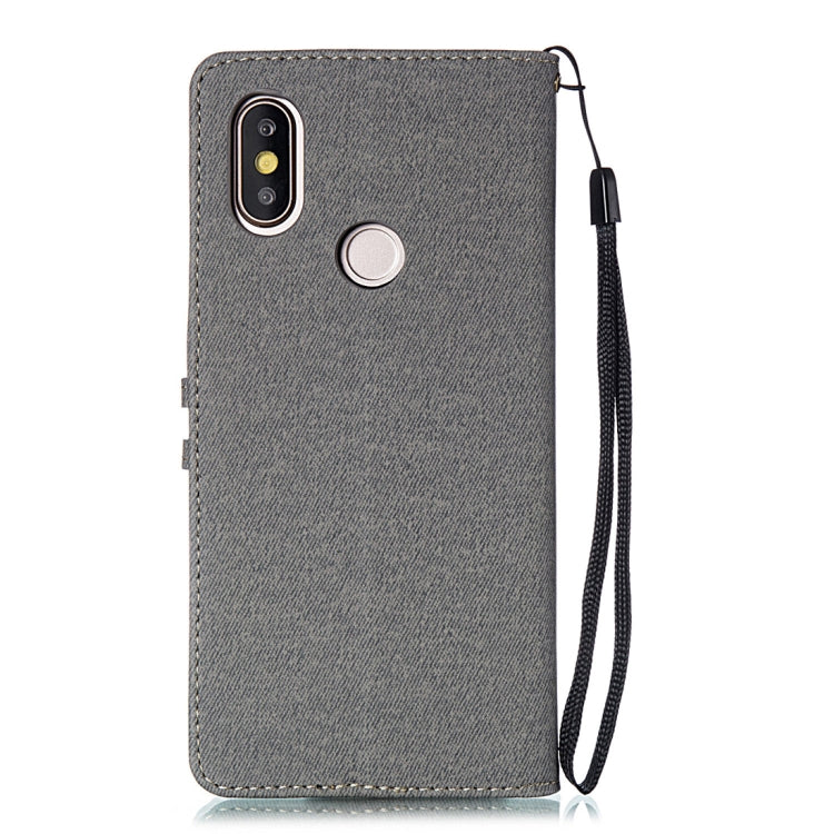 Splicing Embossed Male Style Horizontal Flip Leather Case for Xiaomi Mi 6X / A2, with Holder & Card Slots & Wallet & Lanyard