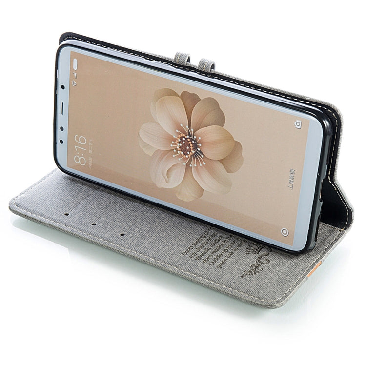 Splicing Embossed Male Style Horizontal Flip Leather Case for Xiaomi Mi 6X / A2, with Holder & Card Slots & Wallet & Lanyard