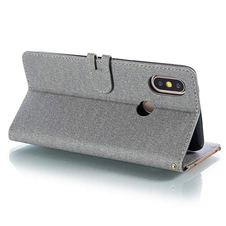 Splicing Embossed Male Style Horizontal Flip Leather Case for Xiaomi Mi 6X / A2, with Holder & Card Slots & Wallet & Lanyard