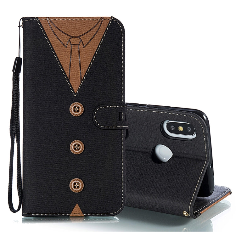 Splicing Embossed Male Style Horizontal Flip Leather Case for Xiaomi Mi 8, with Holder & Card Slots & Wallet & Lanyard