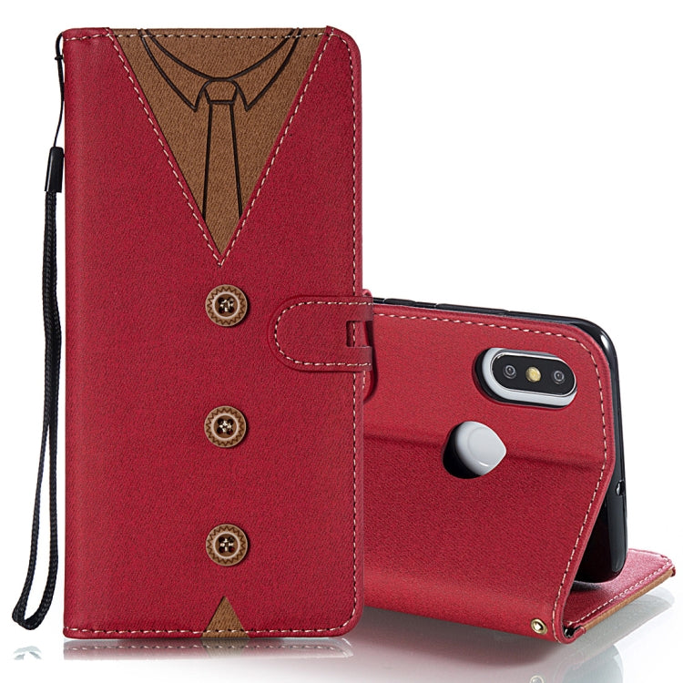 Splicing Embossed Male Style Horizontal Flip Leather Case for Xiaomi Mi 8, with Holder & Card Slots & Wallet & Lanyard