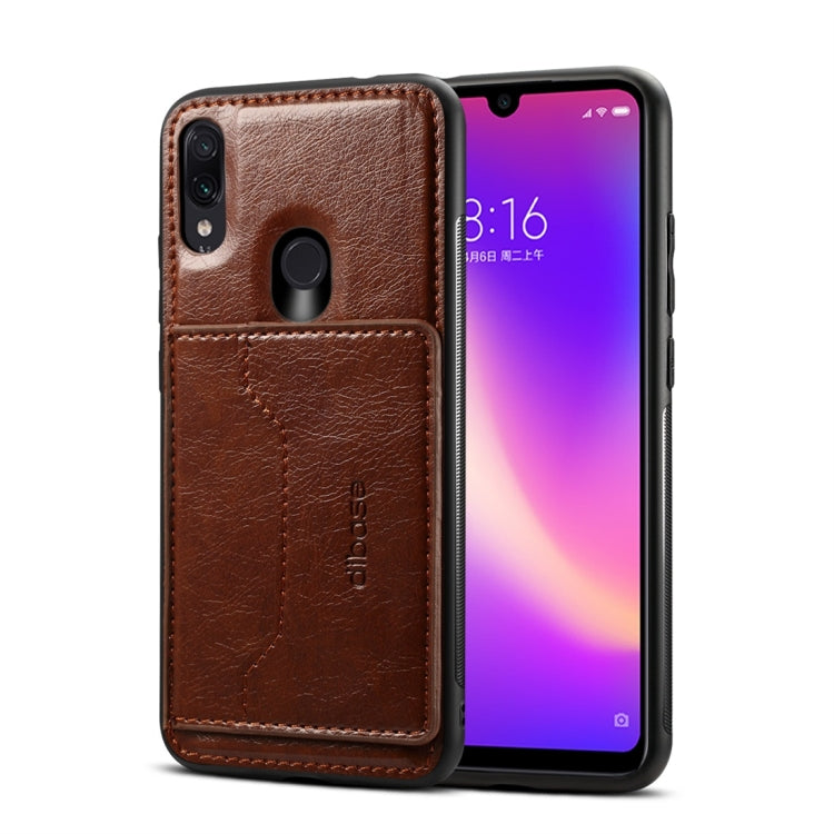 Dibase TPU + PC + PU Crazy Horse Texture Protective Case for Xiaomi Redmi 7, with Holder & Card Slots
