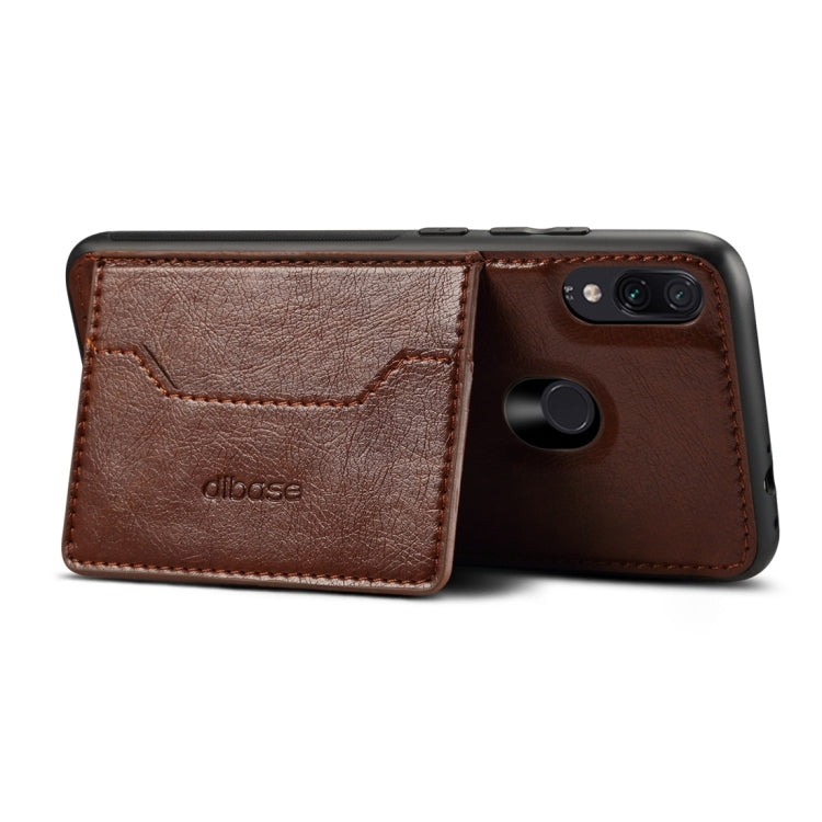 Dibase TPU + PC + PU Crazy Horse Texture Protective Case for Xiaomi Redmi 7, with Holder & Card Slots