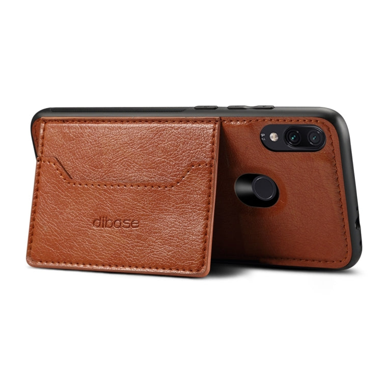 Dibase TPU + PC + PU Crazy Horse Texture Protective Case for Xiaomi Redmi 7, with Holder & Card Slots