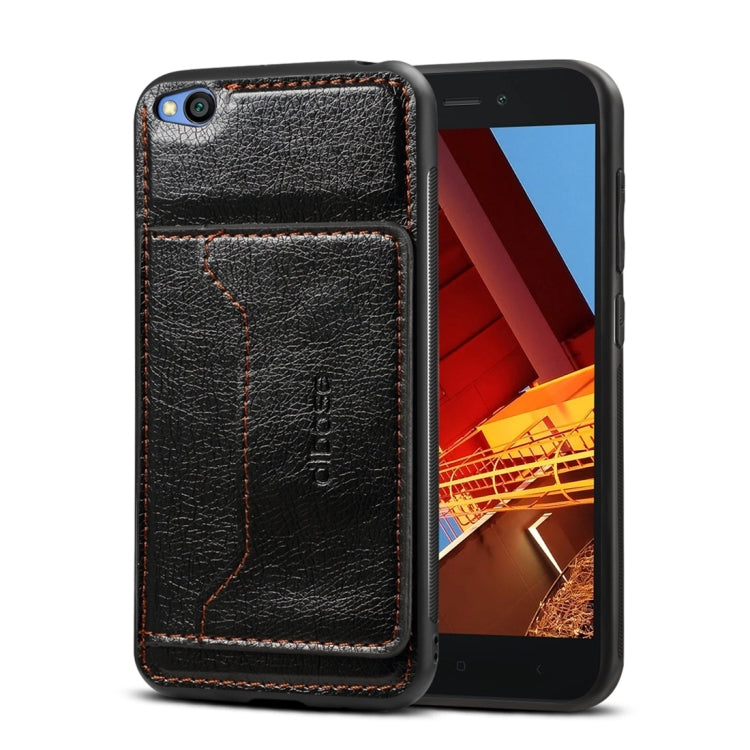 Dibase TPU + PC + PU Crazy Horse Texture Protective Case for Xiaomi Redmi Go, with Holder & Card Slots