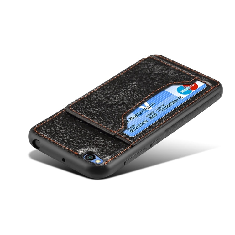 Dibase TPU + PC + PU Crazy Horse Texture Protective Case for Xiaomi Redmi Go, with Holder & Card Slots