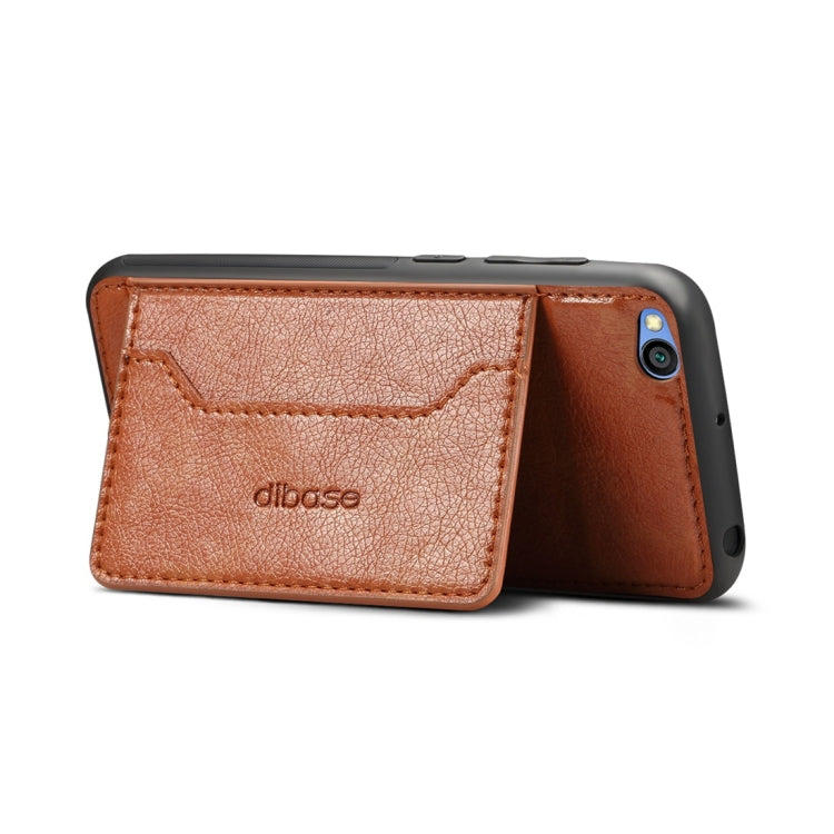 Dibase TPU + PC + PU Crazy Horse Texture Protective Case for Xiaomi Redmi Go, with Holder & Card Slots