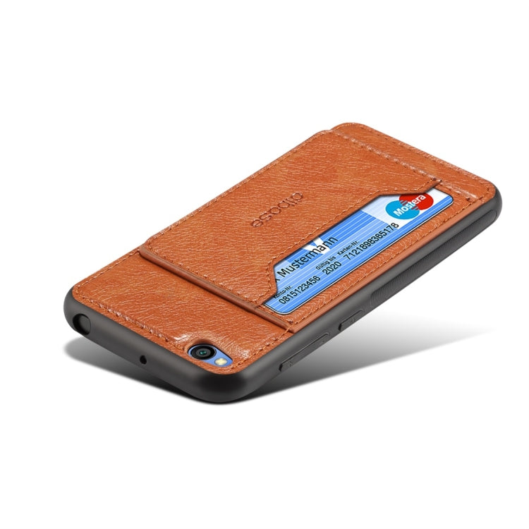 Dibase TPU + PC + PU Crazy Horse Texture Protective Case for Xiaomi Redmi Go, with Holder & Card Slots