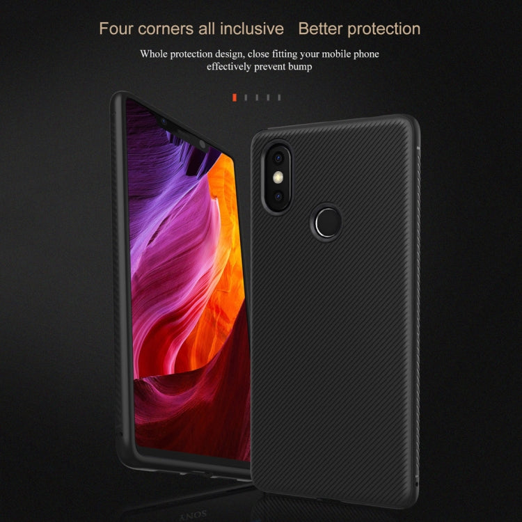 lenuo Leshen Series Stripe Texture TPU Case for Xiaomi Mi 8 SE(Black)
