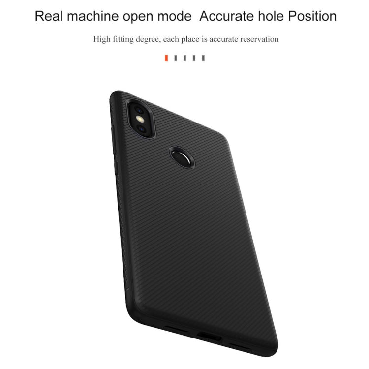 lenuo Leshen Series Stripe Texture TPU Case for Xiaomi Mi 8 SE(Black)