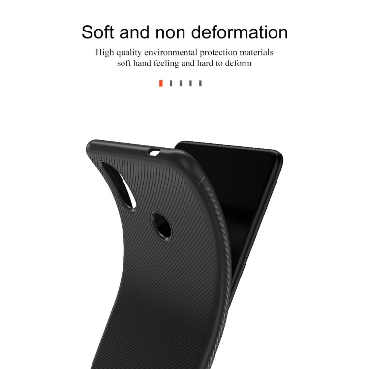 lenuo Leshen Series Stripe Texture TPU Case for Xiaomi Mi 8 SE(Black)