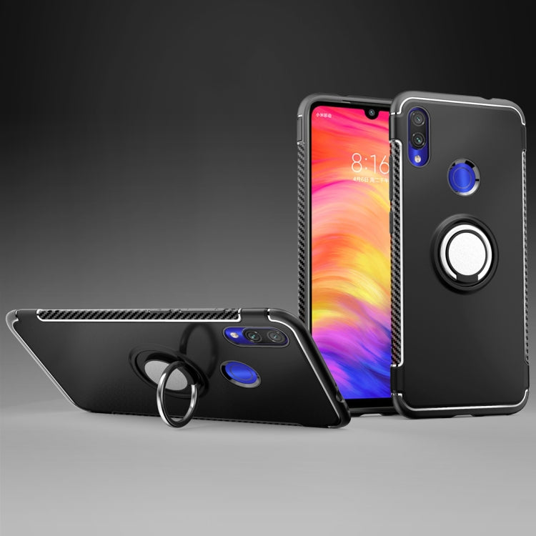 Magnetic Armor Protective Case for Xiaomi Redmi Note 7, with 360 Degree Rotation Ring Holder