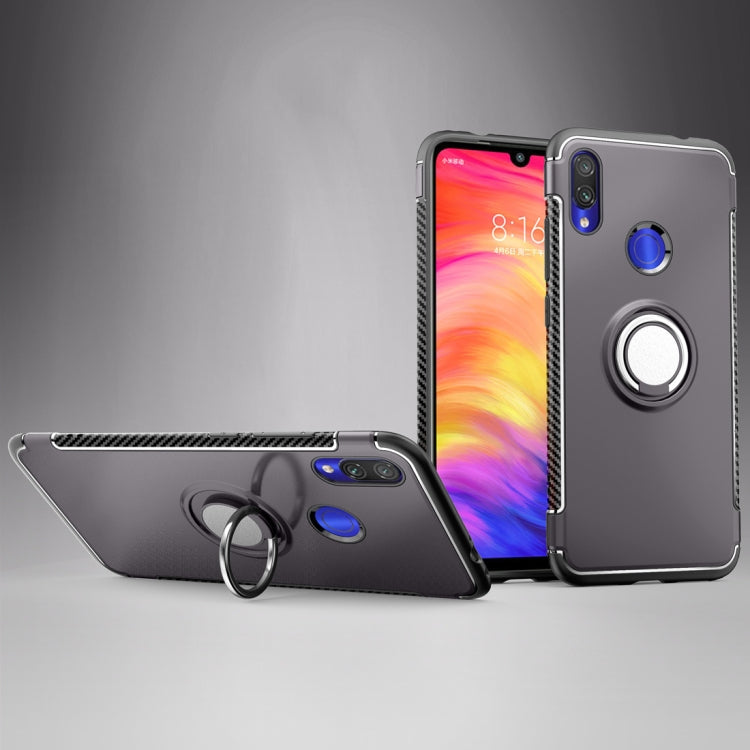 Magnetic Armor Protective Case for Xiaomi Redmi Note 7, with 360 Degree Rotation Ring Holder