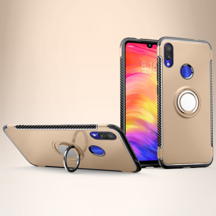 Magnetic Armor Protective Case for Xiaomi Redmi Note 7, with 360 Degree Rotation Ring Holder