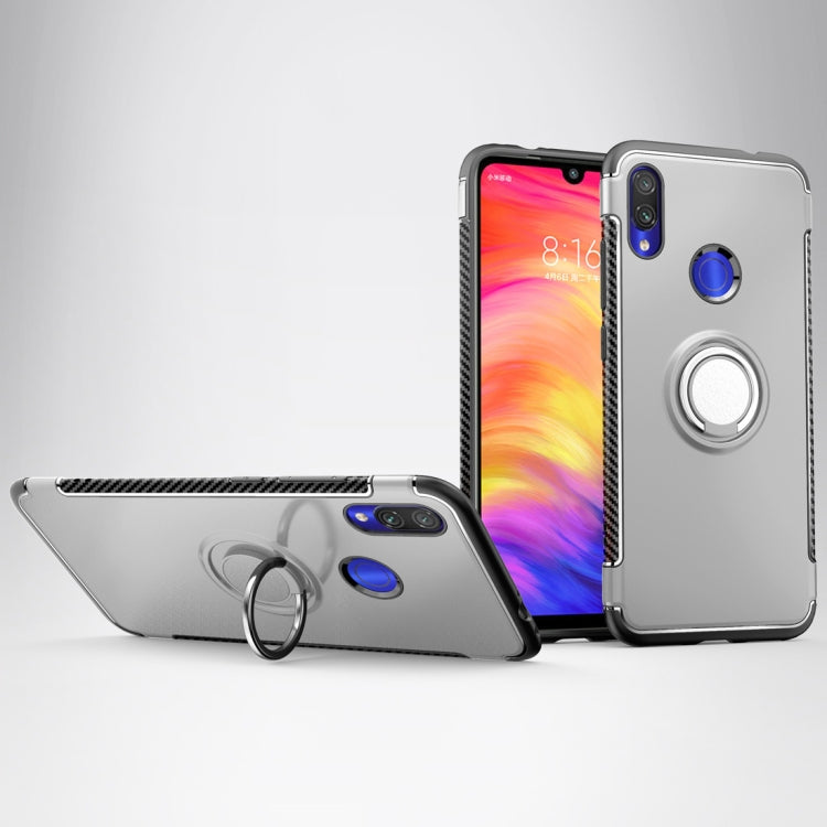 Magnetic Armor Protective Case for Xiaomi Redmi Note 7, with 360 Degree Rotation Ring Holder