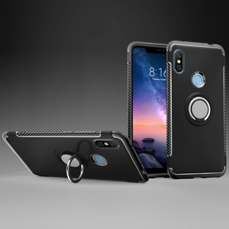 Magnetic Armor Protective Case for Xiaomi Redmi Note 6, with 360 Degree Rotation Ring Holder
