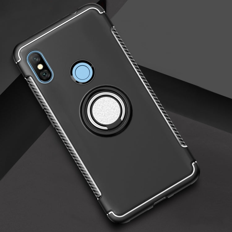 Magnetic Armor Protective Case for Xiaomi Redmi Note 6, with 360 Degree Rotation Ring Holder
