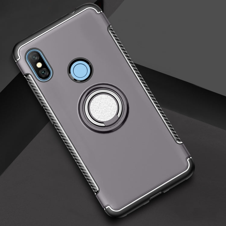 Magnetic Armor Protective Case for Xiaomi Redmi Note 6, with 360 Degree Rotation Ring Holder