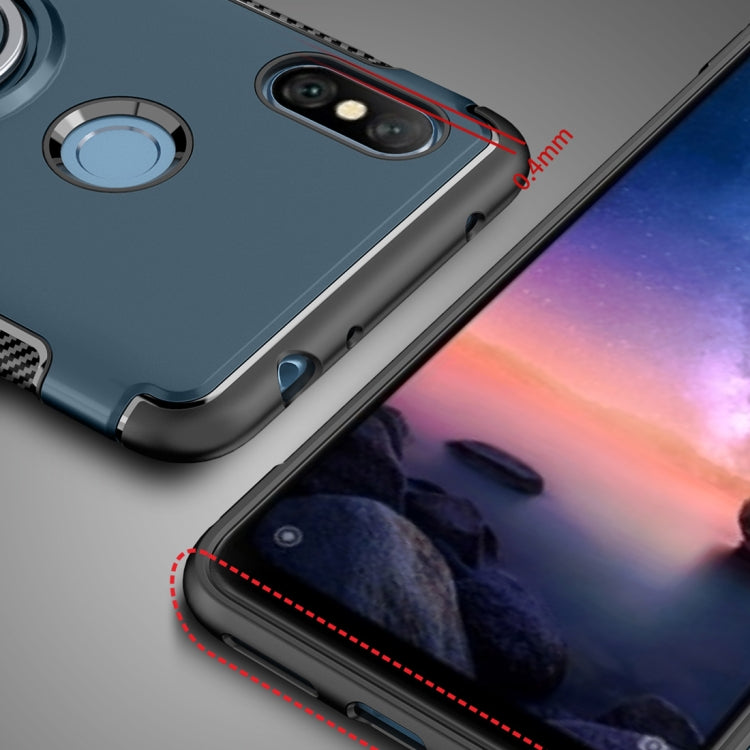 Magnetic Armor Protective Case for Xiaomi Redmi Note 6, with 360 Degree Rotation Ring Holder