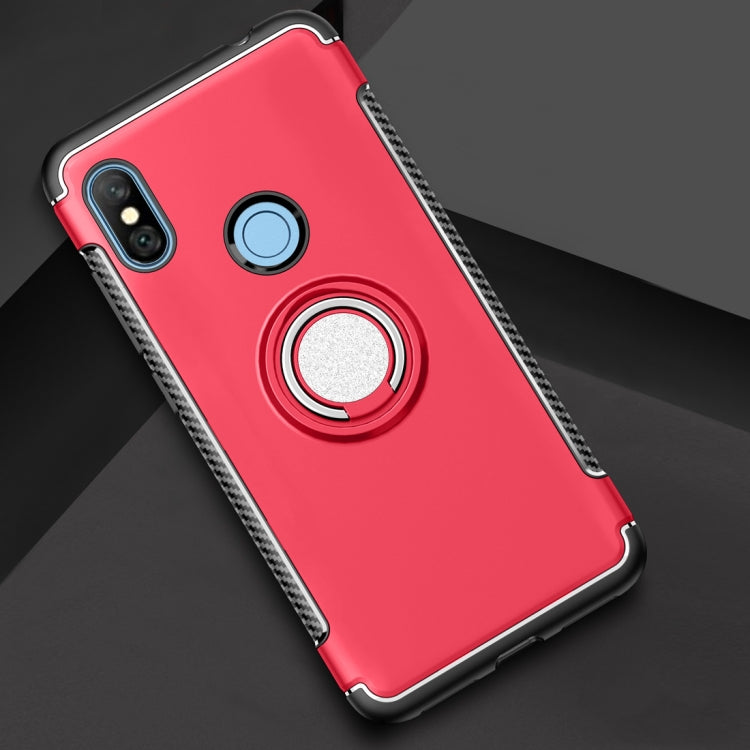 Magnetic Armor Protective Case for Xiaomi Redmi Note 6, with 360 Degree Rotation Ring Holder