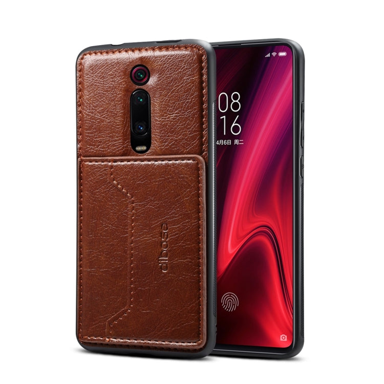 Dibase TPU + PC + PU Crazy Horse Texture Protective Case for Xiaomi Redmi K20 / K20 Pro, with Holder & Card Slots