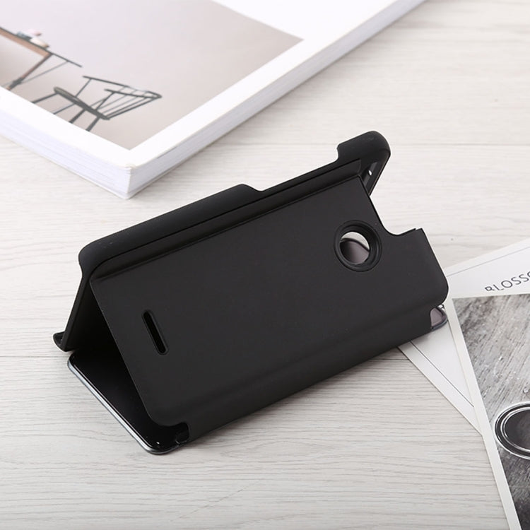 Mirror Clear View Horizontal Flip PU Leather Case for Xiaomi Redmi 6, with Holder