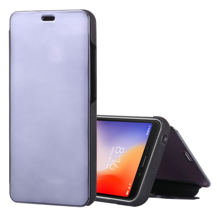 Mirror Clear View Horizontal Flip PU Leather Case for Xiaomi Redmi 6, with Holder