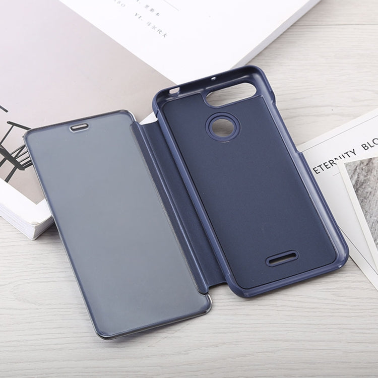 Mirror Clear View Horizontal Flip PU Leather Case for Xiaomi Redmi 6A, with Holder