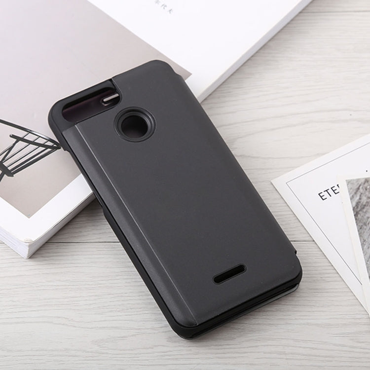 Mirror Clear View Horizontal Flip PU Leather Case for Xiaomi Redmi 6A, with Holder